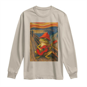 Funny Frog Long Sleeve Shirt Playing Guitar Van Gogh Starry Night Art Parody TS12 Sand Print Your Wear