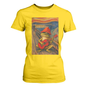 Funny Frog T Shirt For Women Playing Guitar Van Gogh Starry Night Art Parody TS12 Daisy Print Your Wear