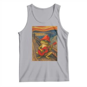 Funny Frog Tank Top Playing Guitar Van Gogh Starry Night Art Parody TS12 Athletic Heather Print Your Wear