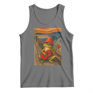 Funny Frog Tank Top Playing Guitar Van Gogh Starry Night Art Parody TS12 Black Heather Print Your Wear