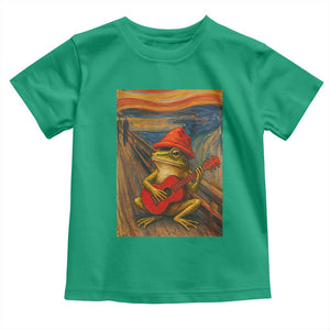 Funny Frog Toddler T Shirt Playing Guitar Van Gogh Starry Night Art Parody TS12 Irish Green Print Your Wear