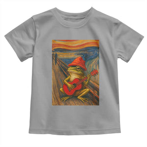 Funny Frog Toddler T Shirt Playing Guitar Van Gogh Starry Night Art Parody TS12 Sport Gray Print Your Wear