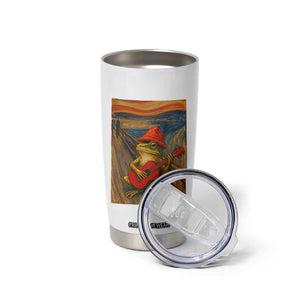 Funny Frog Tumbler Cup Playing Guitar Van Gogh Starry Night Art Parody TS12 Print Your Wear