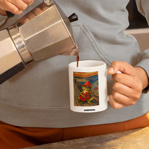 Funny Frog Coffee Mug Playing Guitar Van Gogh Starry Night Art Parody TS12 Print Your Wear