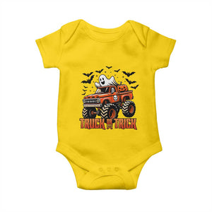 Truck Or Treat Ghost Racing Baby Onesie Funny Halloween Monster Truck Lover TS12 Daisy Print Your Wear
