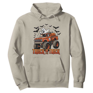 Truck Or Treat Ghost Racing Hoodie Funny Halloween Monster Truck Lover TS12 Sand Print Your Wear