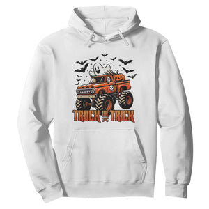 Truck Or Treat Ghost Racing Hoodie Funny Halloween Monster Truck Lover TS12 White Print Your Wear