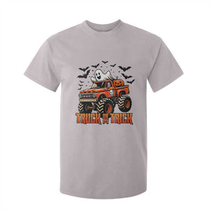 Truck Or Treat Ghost Racing T Shirt For Kid Funny Halloween Monster Truck Lover TS12 Ice Gray Print Your Wear