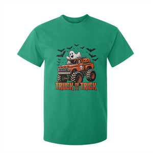 Truck Or Treat Ghost Racing T Shirt For Kid Funny Halloween Monster Truck Lover TS12 Irish Green Print Your Wear