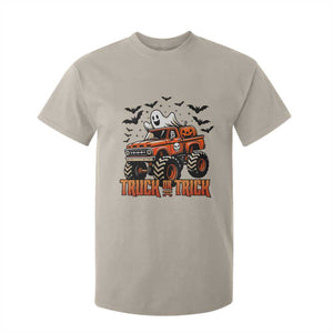 Truck Or Treat Ghost Racing T Shirt For Kid Funny Halloween Monster Truck Lover TS12 Sand Print Your Wear
