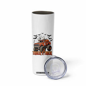 Truck Or Treat Ghost Racing Skinny Tumbler Funny Halloween Monster Truck Lover TS12 Print Your Wear