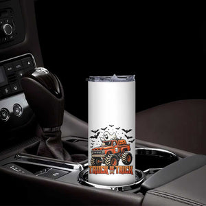 Truck Or Treat Ghost Racing Skinny Tumbler Funny Halloween Monster Truck Lover TS12 Print Your Wear