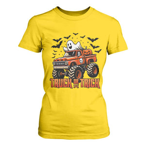 Truck Or Treat Ghost Racing T Shirt For Women Funny Halloween Monster Truck Lover TS12 Daisy Print Your Wear