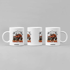 Truck Or Treat Ghost Racing Coffee Mug Funny Halloween Monster Truck Lover TS12 Print Your Wear