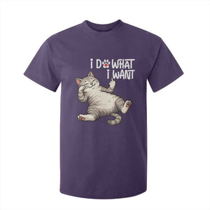 Funny Cat T Shirt For Kid I Do What I Want TS12 Purple Print Your Wear