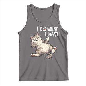 Funny Cat Tank Top I Do What I Want TS12 Deep Heather Print Your Wear