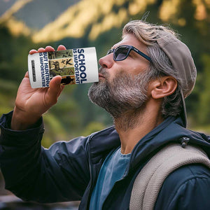 School Is Important But Hunting Is Importanter 4 in 1 Can Cooler Tumbler Retro Deer Hunting Gift TS12 Print Your Wear