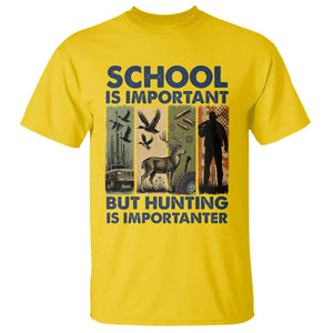 School Is Important But Hunting Is Importanter T Shirt Retro Deer Hunting Gift TS12 Daisy Print Your Wear