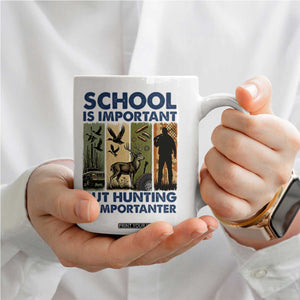 School Is Important But Hunting Is Importanter Coffee Mug Retro Deer Hunting Gift TS12 Print Your Wear