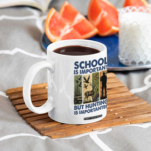 School Is Important But Hunting Is Importanter Coffee Mug Retro Deer Hunting Gift TS12 Print Your Wear