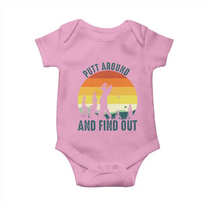 Putt Around And Find Out Baby Onesie Funny Golf Player Gift TS12 Light Pink Print Your Wear