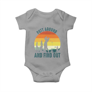 Putt Around And Find Out Baby Onesie Funny Golf Player Gift TS12 Sport Gray Print Your Wear