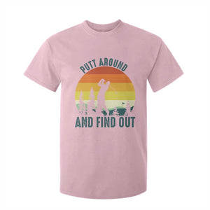 Putt Around And Find Out T Shirt For Kid Funny Golf Player Gift TS12 Light Pink Print Your Wear