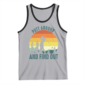 Putt Around And Find Out Tank Top Funny Golf Player Gift TS12 Athletic Heather Black Print Your Wear