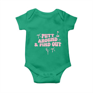 Funny Golf Gift For Women Baby Onesie Putt Around And Find Out TS12 Irish Green Print Your Wear