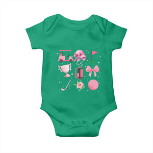 Womens Golf Lover Baby Onesie Cute Pink Bow Golf Sports Gift TS12 Irish Green Print Your Wear