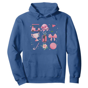 Womens Golf Lover Hoodie Cute Pink Bow Golf Sports Gift TS12 Royal Blue Print Your Wear