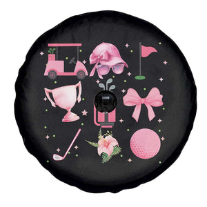 Womens Golf Lover Spare Tire Cover Cute Pink Bow Golf Sports Gift TS12 Print Your Wear