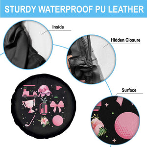 Womens Golf Lover Spare Tire Cover Cute Pink Bow Golf Sports Gift TS12 Print Your Wear