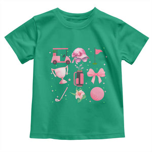 Womens Golf Lover Toddler T Shirt Cute Pink Bow Golf Sports Gift TS12 Irish Green Print Your Wear