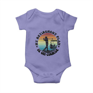 My Retirement Plan Is On Course Baby Onesie Retired Golfer Gift TS12 Violet Print Your Wear