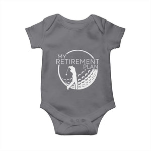 Funny Retirement Golf Baby Onesie Saying Golfing Gift TS12 Charcoal Print Your Wear