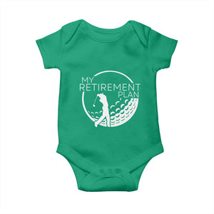 Funny Retirement Golf Baby Onesie Saying Golfing Gift TS12 Irish Green Print Your Wear