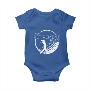 Funny Retirement Golf Baby Onesie Saying Golfing Gift TS12 Royal Blue Print Your Wear