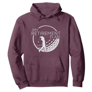 Funny Retirement Golf Hoodie Saying Golfing Gift TS12 Maroon Print Your Wear
