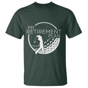 Funny Retirement Golf T Shirt Saying Golfing Gift TS12 Dark Forest Green Print Your Wear
