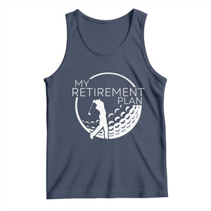 Funny Retirement Golf Tank Top Saying Golfing Gift TS12 Navy Print Your Wear