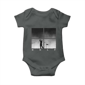 Gift For Sports Lover Baby Onesie Retro Golf Silhouette Art TS12 Dark Heather Print Your Wear