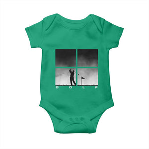 Gift For Sports Lover Baby Onesie Retro Golf Silhouette Art TS12 Irish Green Print Your Wear