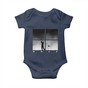 Gift For Sports Lover Baby Onesie Retro Golf Silhouette Art TS12 Navy Print Your Wear