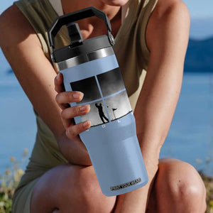 Gift For Sports Lover Flip Straw Tumbler Retro Golf Silhouette Art TS12 One Size: 30 oz Light Blue Print Your Wear