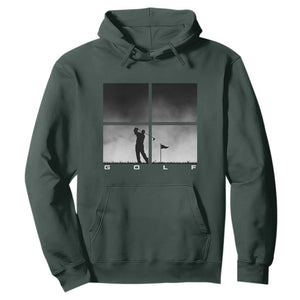 Gift For Sports Lover Hoodie Retro Golf Silhouette Art TS12 Dark Forest Green Print Your Wear