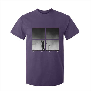 Gift For Sports Lover T Shirt For Kid Retro Golf Silhouette Art TS12 Purple Print Your Wear