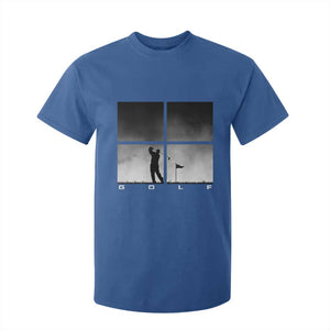 Gift For Sports Lover T Shirt For Kid Retro Golf Silhouette Art TS12 Royal Blue Print Your Wear