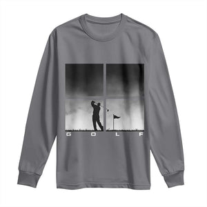 Gift For Sports Lover Long Sleeve Shirt Retro Golf Silhouette Art TS12 Charcoal Print Your Wear