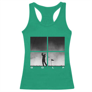 Gift For Sports Lover Racerback Tank Top Retro Golf Silhouette Art TS12 Irish Green Print Your Wear